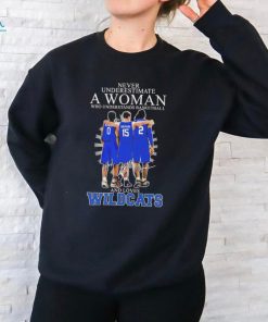 Never Underestimate A Woman Who Understands Basketball And Loves Wildcats 2024 Signatures Shirt