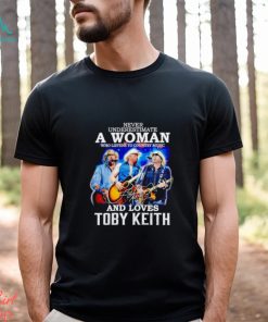 Never underestimate a woman who listens to Country Music and loves Toby Keith shirt