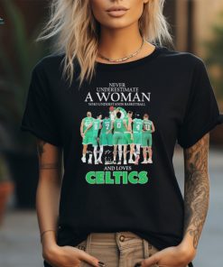 Never underestimate a woman who understands basketball and loves Celtics 2024 signatures shirt