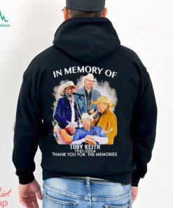 New In memory of Toby Keith 1961 2024 thank you for the memories shirt