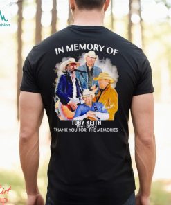 New In memory of Toby Keith 1961 2024 thank you for the memories shirt, hoodie, sweater, long sleeve and tank top New In memory of Toby Keith 1961 2024 thank you for the memories shirt
