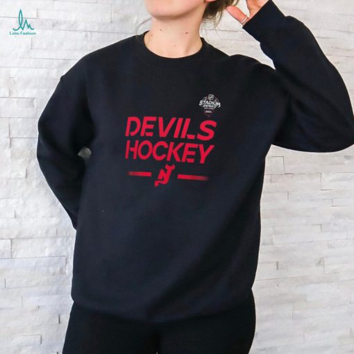 New Jersey Devils Fanatics Branded 2024 NHL Stadium Series Authentic Pro Long Sleeve Tech T Shirt