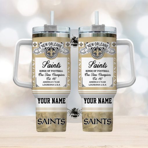 New Orleans Saints NFL Kings Of Football Personalized Stanley Tumbler 40oz