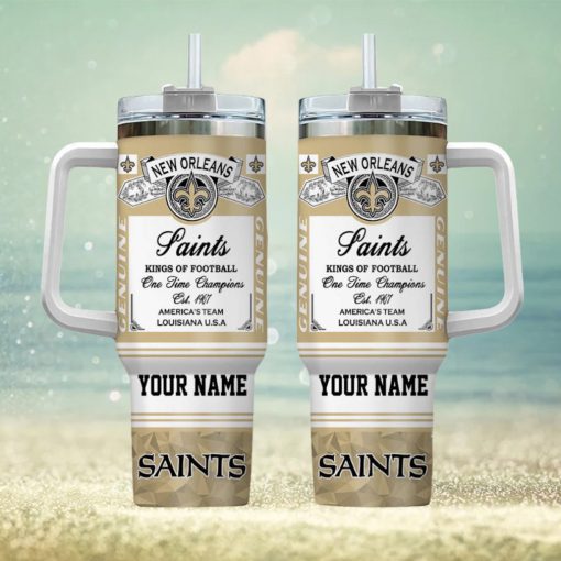 New Orleans Saints NFL Kings Of Football Personalized Stanley Tumbler 40oz