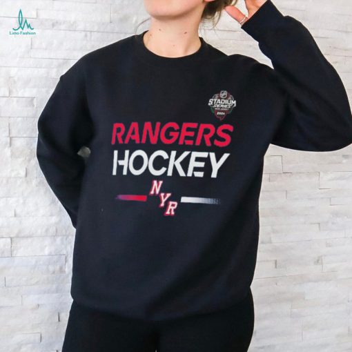 New York Rangers Fanatics Branded 2024 NHL Stadium Series Authentic Pro Long Sleeve Tech T Shirt