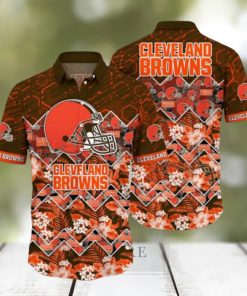 Nfl Cleveland Browns Hawaiian Shirt 3D Printed Aloha Shirt For Men Women Tropical Style