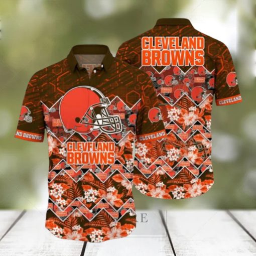 Nfl Cleveland Browns Hawaiian Shirt 3D Printed Aloha Shirt For Men Women Tropical Style