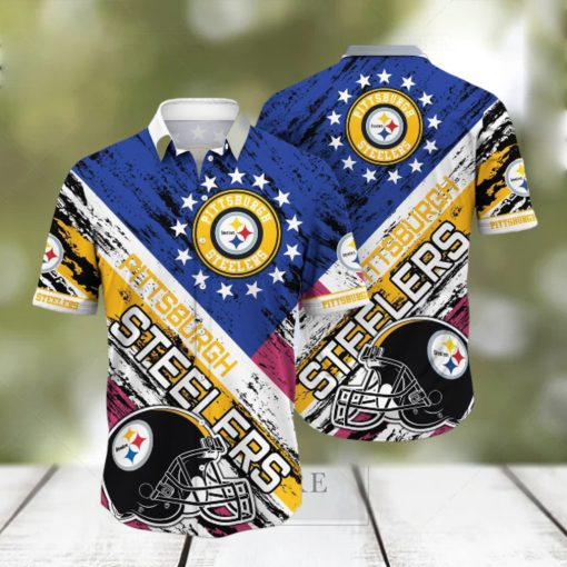 Nfl Hawaiian Shirt 3D Printed Aloha Shirt For Steelers Fans