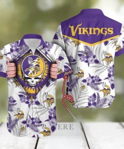 Nfl Minnesota Vikings Grateful Dead Gift For Fan Personalized 3D Hawaii Shirt Aloha Shirt For Men Women
