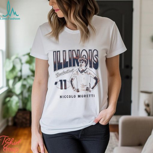 Niccolo Moretti 11 University of Illinois basketball shirt