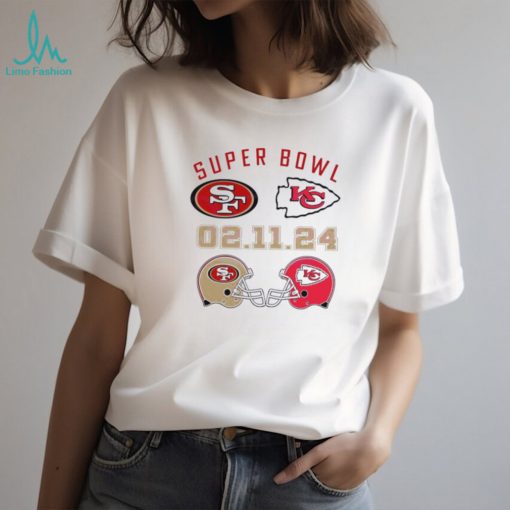 Nice super Bowl Chiefs vs 49ers Helmet Shirt