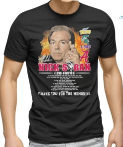 Nick Saban 1990 – Forever Thank You For The Memories T Shirt