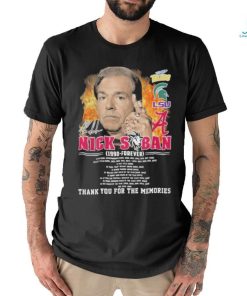 Nick Saban 1990 – Forever Thank You For The Memories T Shirt
