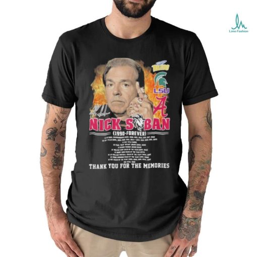 Nick Saban 1990 – Forever Thank You For The Memories T Shirt