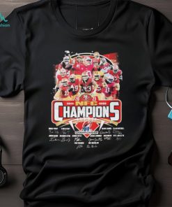 Niner 49ers Team Champions 2023 NFC Championship Signatures Shirt