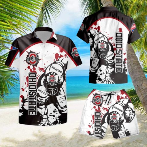 OHIO STATE BUCKEYES FOOTBALL PLAYER Hawaiian Shirt And Short