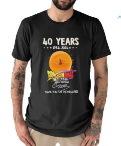 Official 40 Years 1984 2024 Dragon Ball Daima Thank You For The Memories Signatures Shirt