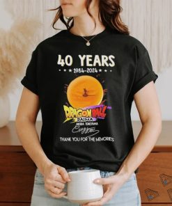 Official 40 Years 1984 2024 Dragon Ball Daima Thank You For The Memories Signatures Shirt