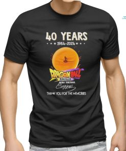 Official 40 Years 1984 2024 Dragon Ball Daima Thank You For The Memories Signatures Shirt