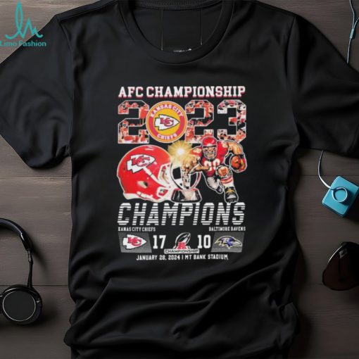 Official AFC Championship 2023 Champions Kansas City Chiefs 17 10 Baltimore Ravens Shirt