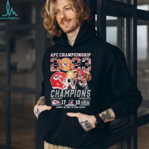 Official AFC Championship 2023 Champions Kansas City Chiefs 17 10 Baltimore Ravens Shirt