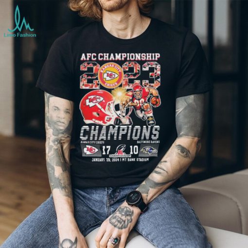 Official AFC Championship 2023 Champions Kansas City Chiefs 17 10 Baltimore Ravens Shirt