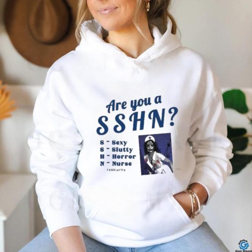 Official Are You A Sshn Sexy Slutty Horror Nurse Russia Fox T Shirt