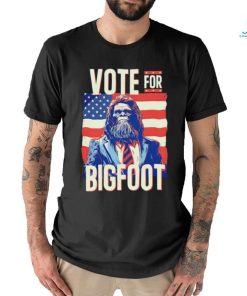Official Bigfoot For President Election Vote Sasquatch American flag 2024 shirt