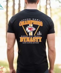 Official Branded Red Kansas City Chiefs Three Time Super Bowl Champions Dynasty T Shirt