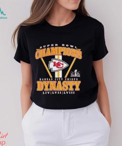 Official Branded Red Kansas City Chiefs Three Time Super Bowl Champions Dynasty T Shirt