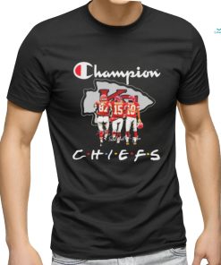 Official Champions Kansas City Chiefs Friends Travis Kelce, Patrick Mahomes And Isiah Pacheco Signatures Shirt