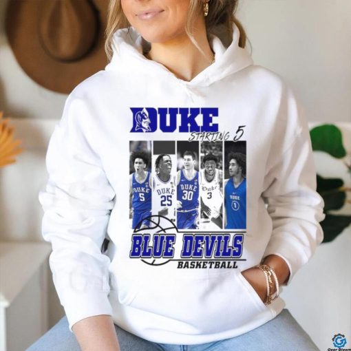 Official Duke Blue Devils Basketball Starting 5 shirt