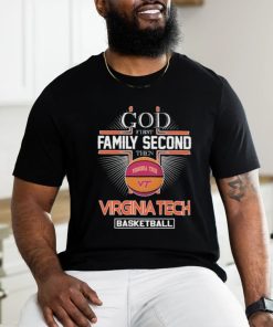 Official God First Family Second Then Virginia Tech Basketball Shirt