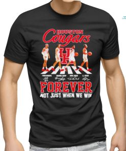 Official Houston Cougars Men’s Basketball Abbey Road Forever Not Just When We Win Signature T Shirt