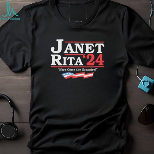 Official Janet rita 24 here come the grannies shirt