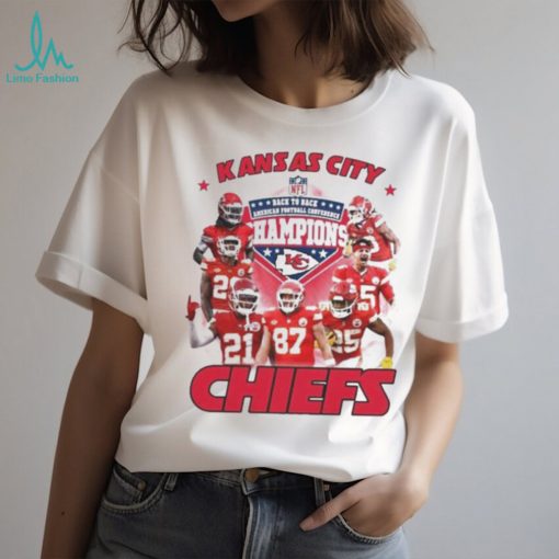 Official Kansas city Chiefs AFC champions 2024 back to back NFL shirt