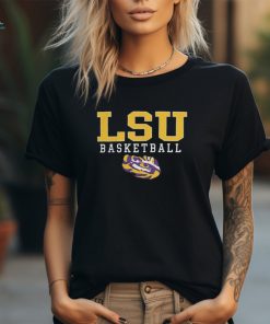Official LSU Tigers Champion Basketball Stack Logo T Shirt