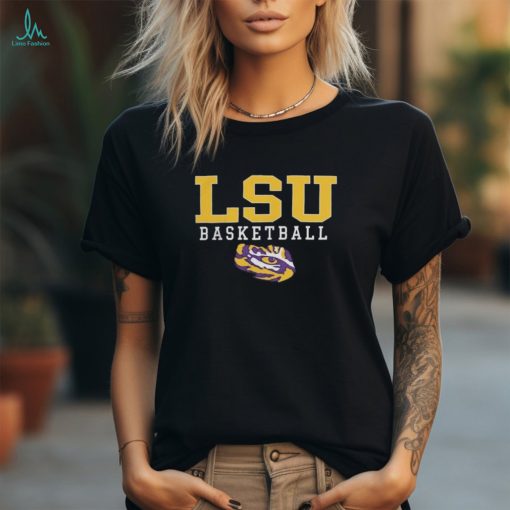 Official LSU Tigers Champion Basketball Stack Logo T Shirt