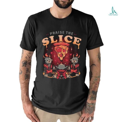 Official Praise the Slice Cute Evil Dark Funny Baphomet Pizza T shirt