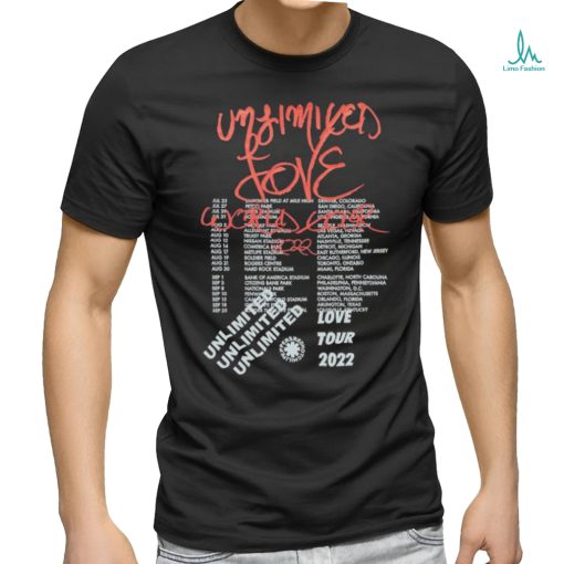 Official Red Hot Chili Peppers Unlimited Love World Tour T shirts