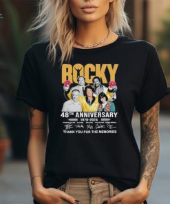 Official Rocky 48th Anniversary 1976 2024 Thank you for the memories signatures shirt