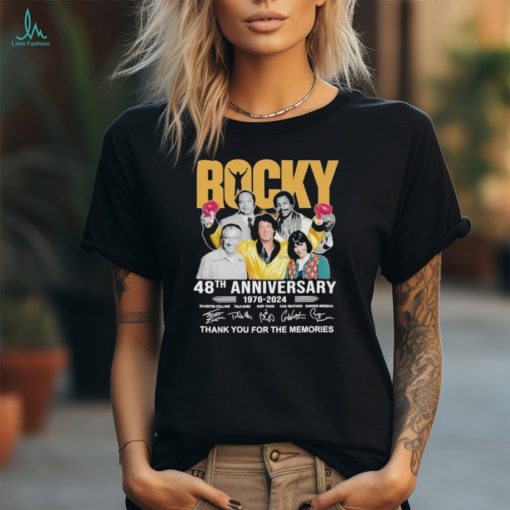 Official Rocky 48th Anniversary 1976 2024 Thank you for the memories signatures shirt