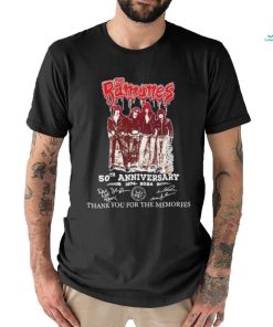 Official The Ramones 50th Anniversary 1974 2024 Thank You For The Memories Signatures Shirt