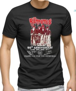 Official The Ramones 50th Anniversary 1974 2024 Thank You For The Memories Signatures Shirt