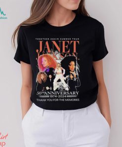 Official Together Again Summer Tour Janet Jackson 50th Anniversary 1974 2024 Thank you for the memories signature shirt