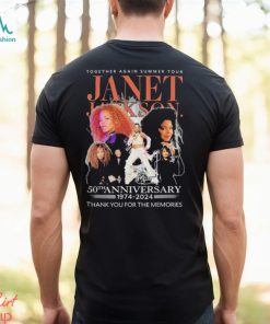 Official Together Again Summer Tour Janet Jackson 50th Anniversary 1974 2024 Thank you for the memories signature shirt