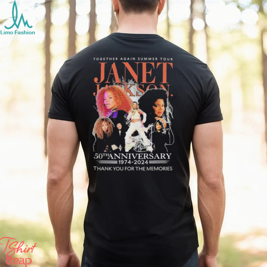 Official Together Again Summer Tour Janet Jackson 50th Anniversary 1974 2024 Thank you for the memories signature shirt Official Together Again Summer Tour Janet Jackson 50th Anniversary 1974 2024 Thank you for the memories signature shirt