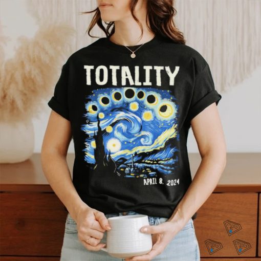 Official Total solar eclipse 2024 4 08 24 starry night painting shirt