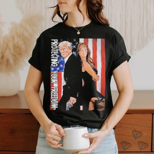 Official Trump protecting your freedom american flag shirt