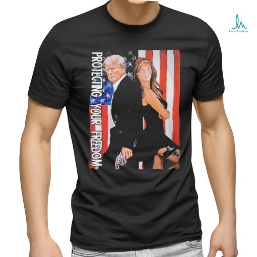 Official Trump protecting your freedom american flag shirt